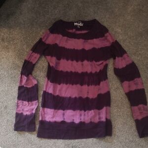 Mudd Violet and Lavender Tie-Dye Top